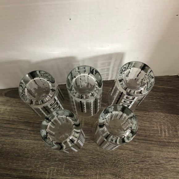 Vtg Libbey MCM Greek Key Highball Glasses - Picture 7 of 12